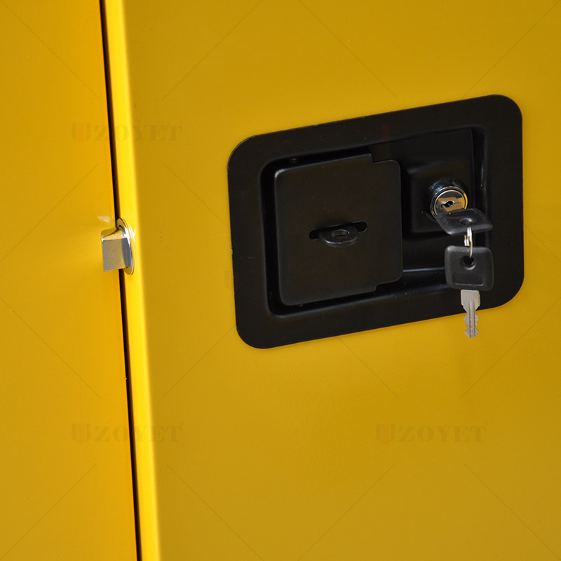 90加侖防爆柜詳細介紹(圖2) 黃色防爆柜細節(jié)